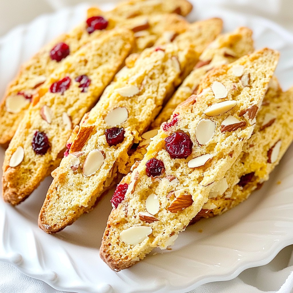 Festive Baking Cranberry Orange Biscotti with Almonds