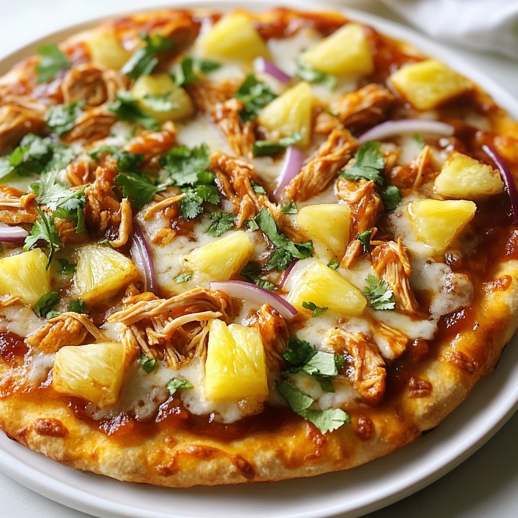 Hawaiian BBQ Chicken Pizza Flavorful Family Favorite