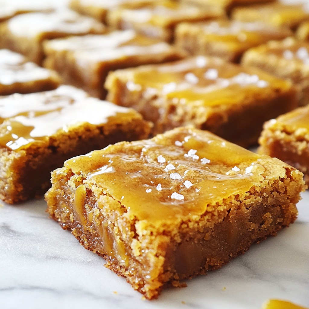 Chewy Sweet Salted Caramel Blondies Delightful Recipe