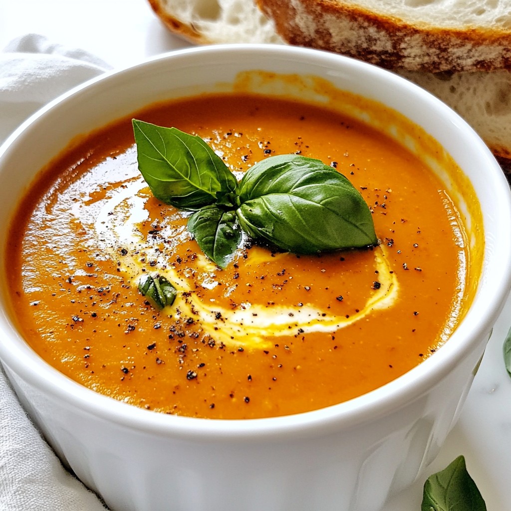 Creamy Roasted Tomato Soup Rich and Comforting Delight