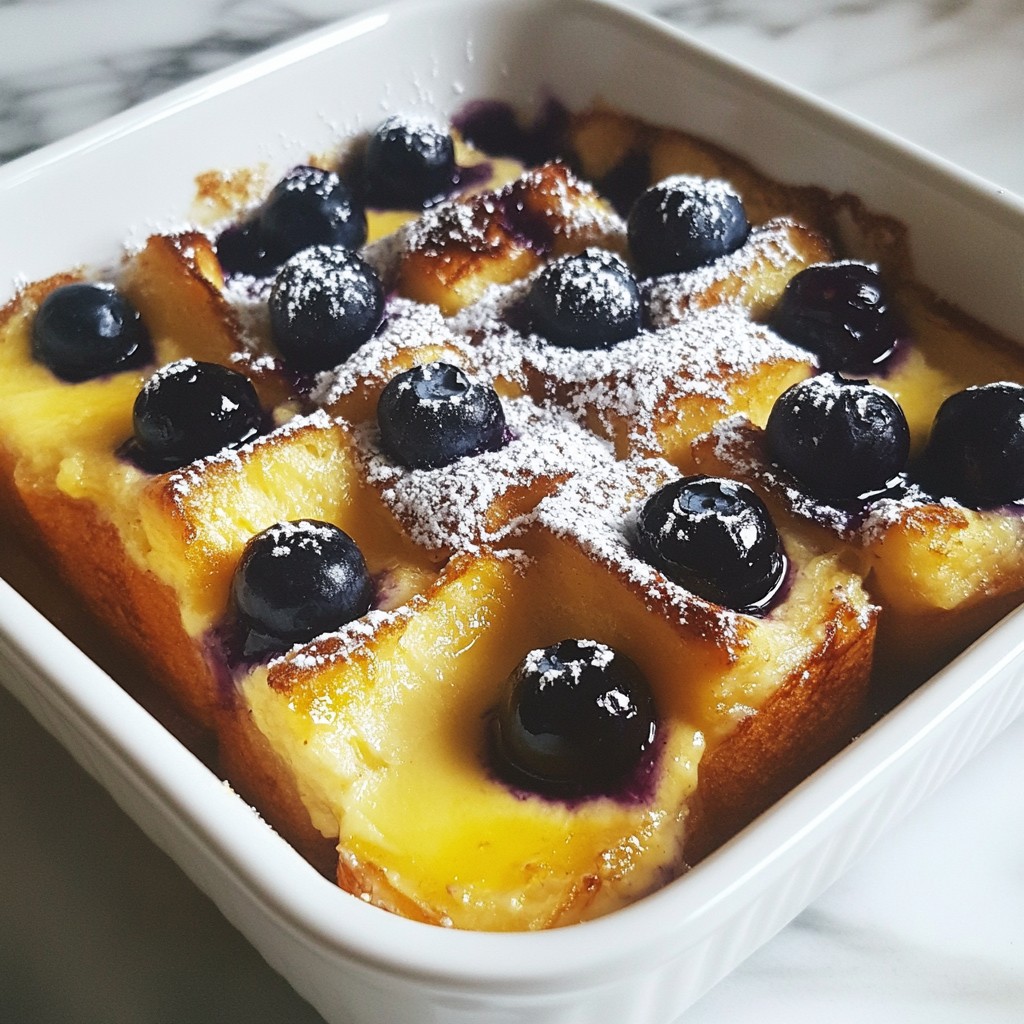 Blueberry Cheesecake French Toast Casserole Delight