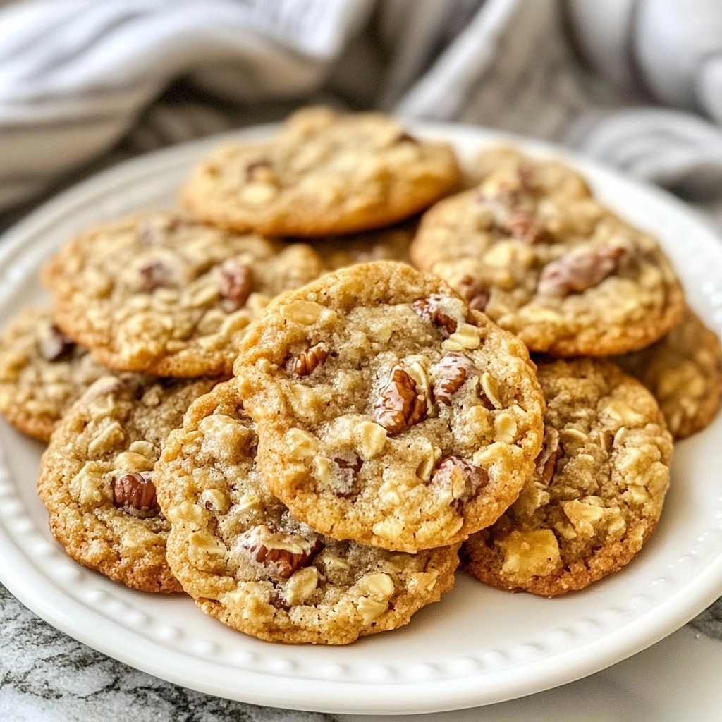 Chewy Dessert Maple Pecan Oat Cookies Delight