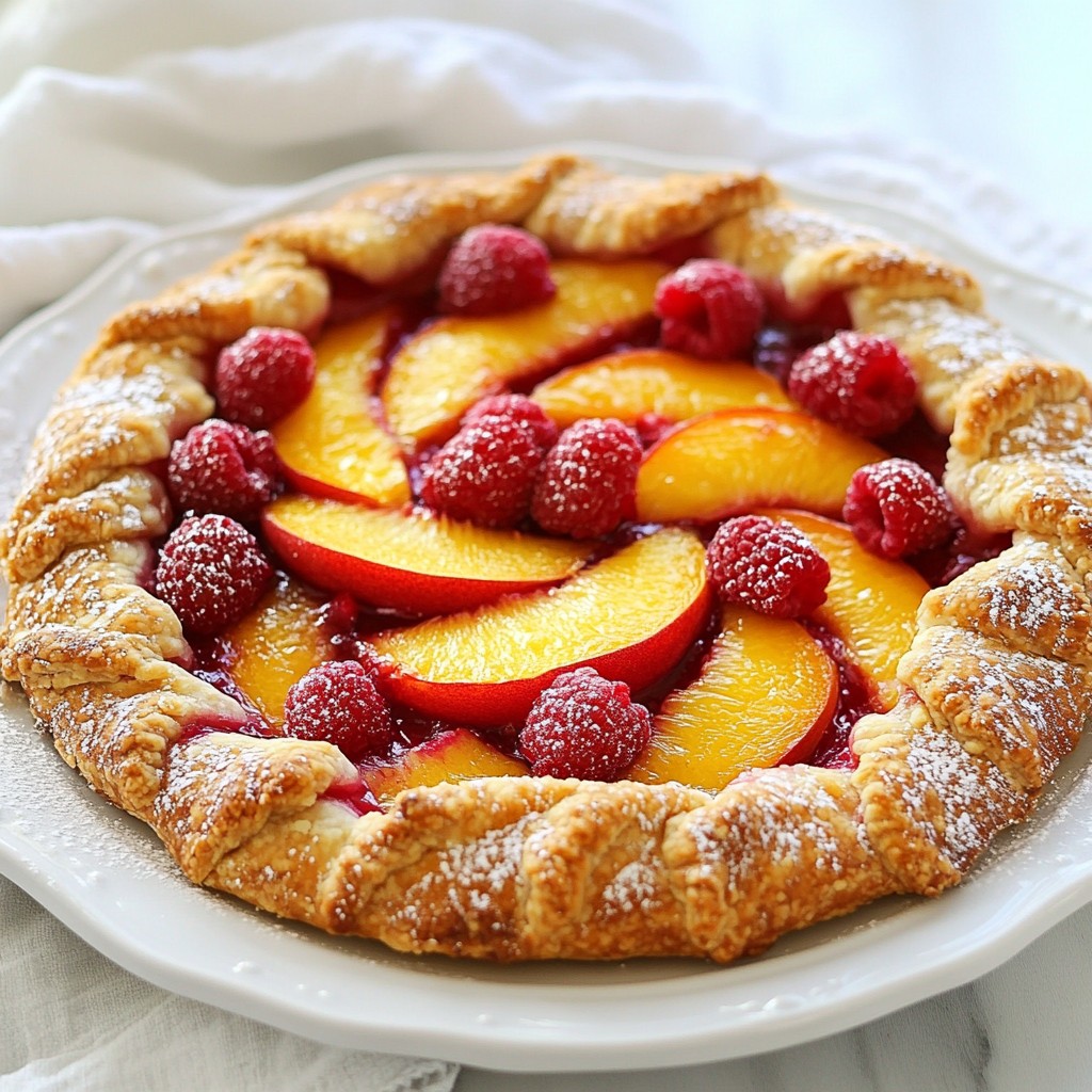 Classic Baking Peach Raspberry Galette Simple Delight