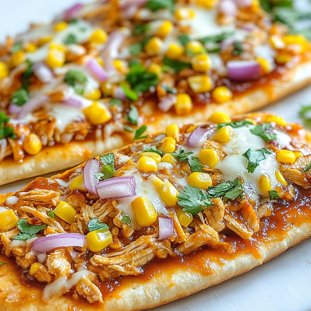 BBQ Chicken Flatbread Pizza Quick and Easy Recipe
