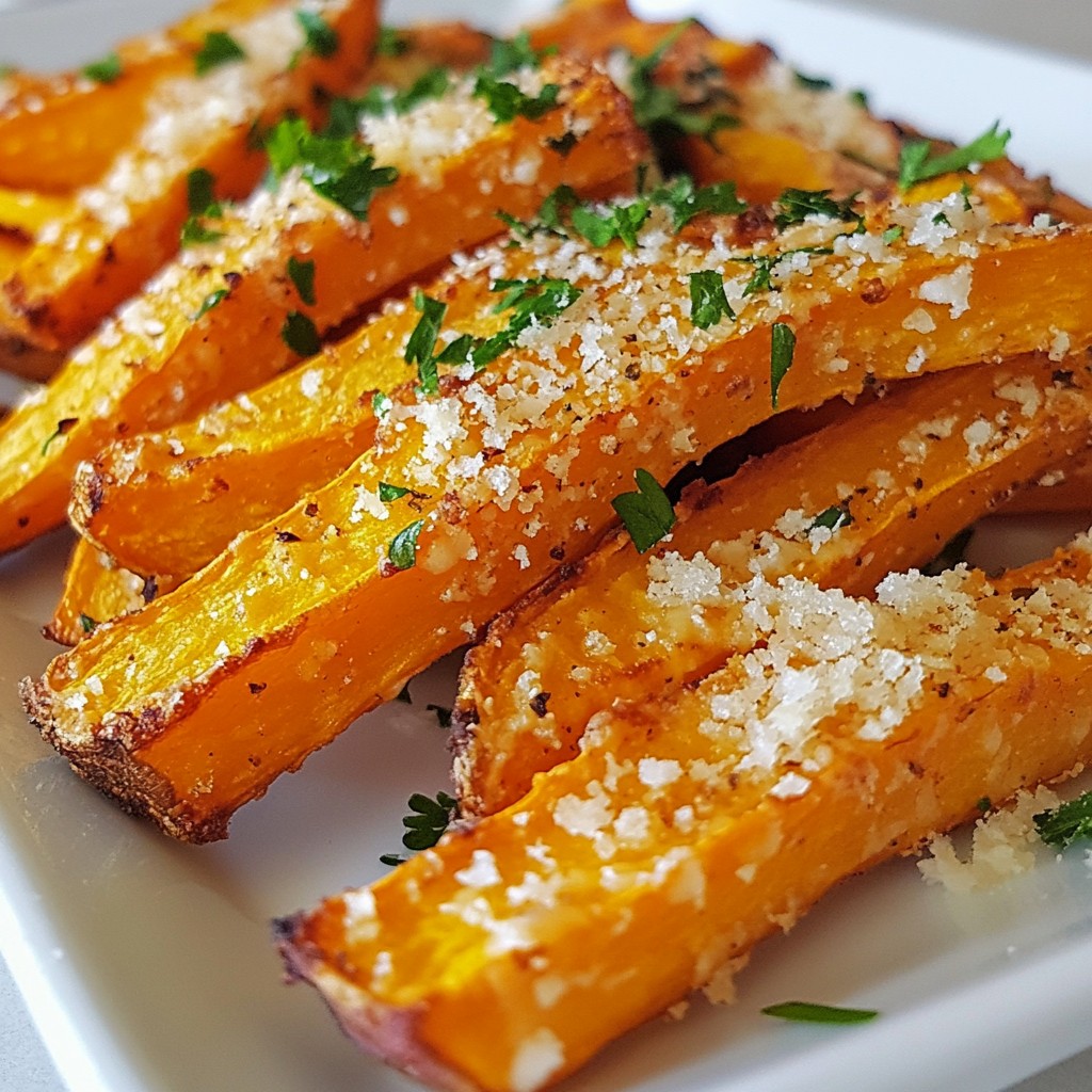 Garlic Parmesan Sweet Potato Fries Irresistible Recipe
