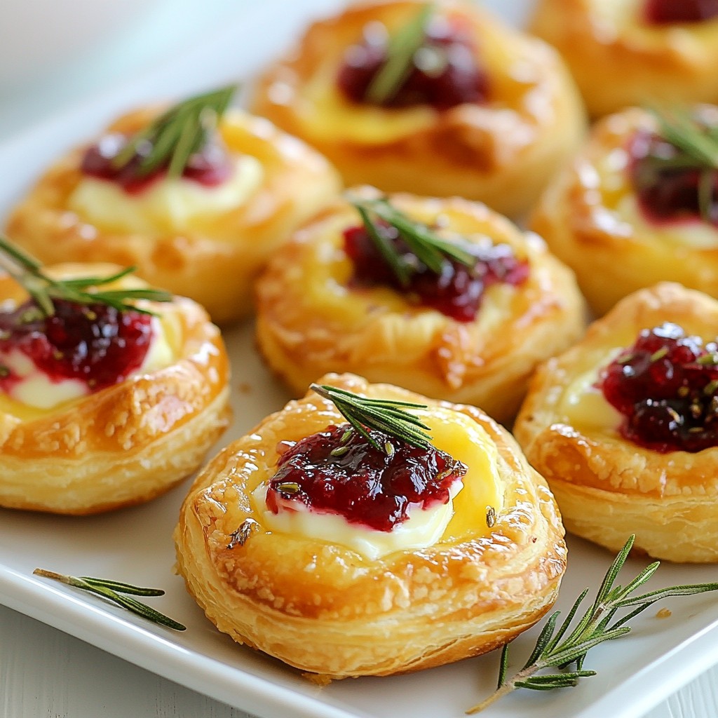 Cranberry Brie Puff Pastry Bites Simple and Tasty Treat