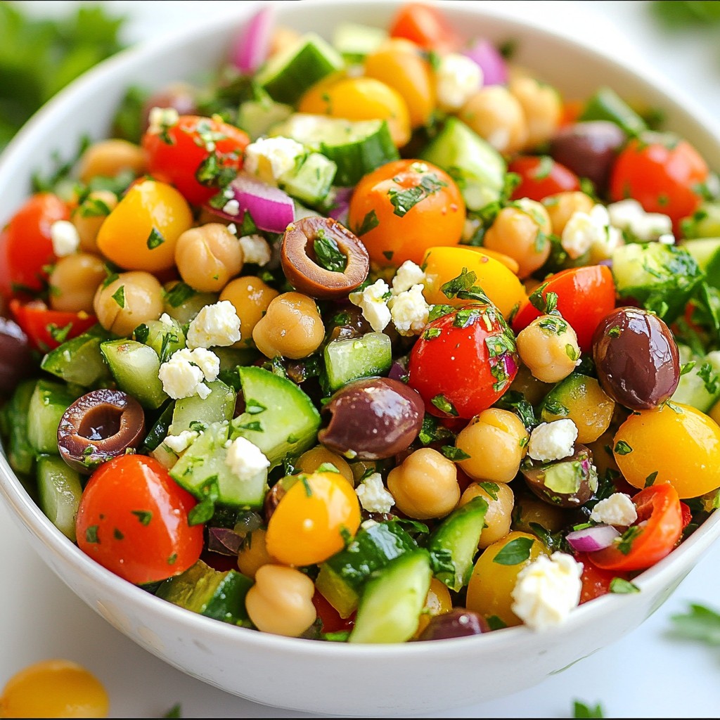 Mediterranean Chickpea Salad Flavorful and Fresh Dish