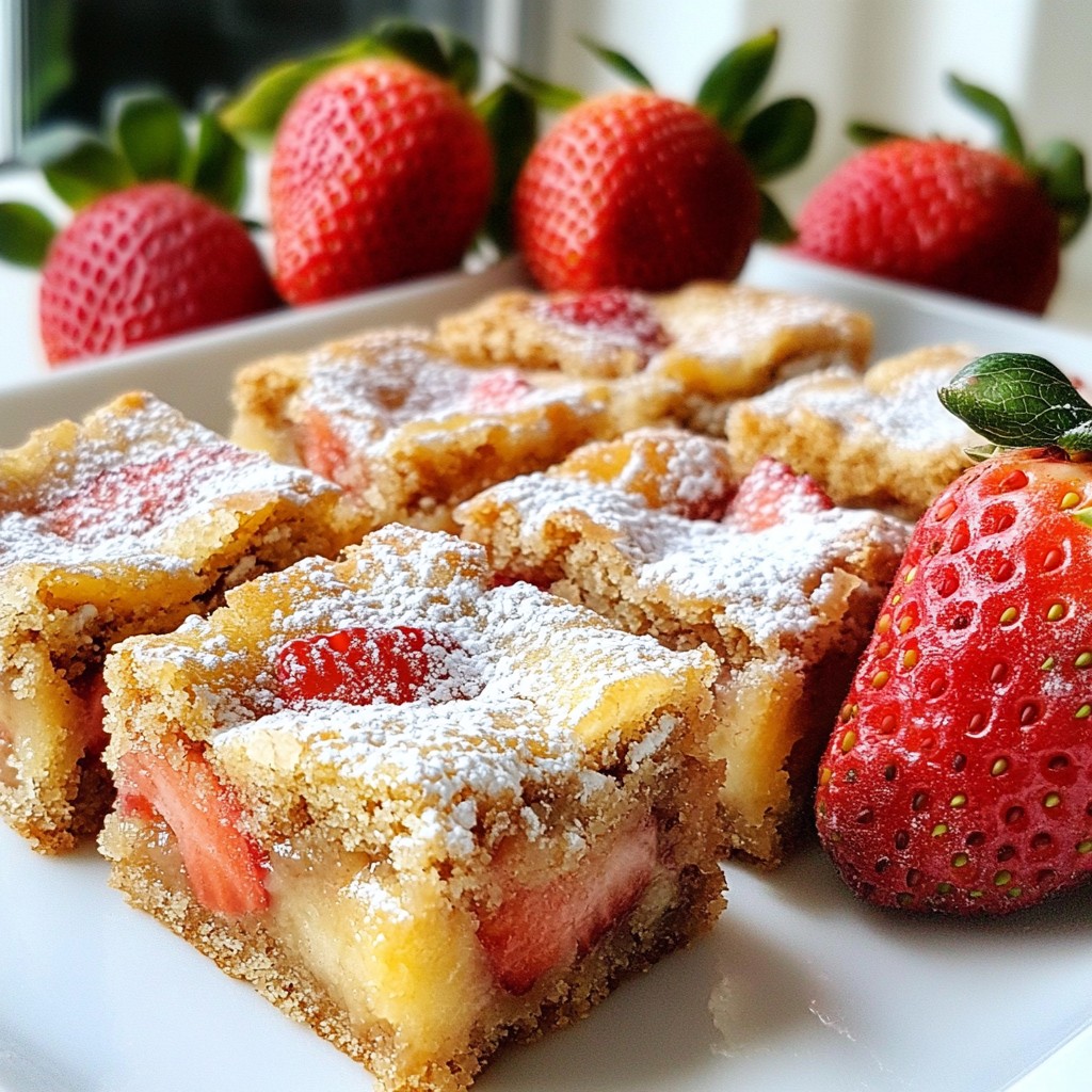 Strawberry Lemon Blondies Delightful Dessert Recipe