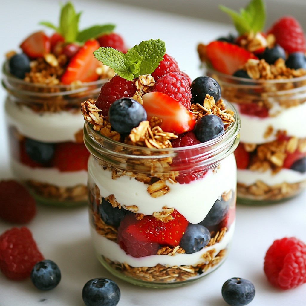Berry Yogurt Parfait Jars Easy and Tasty Treat