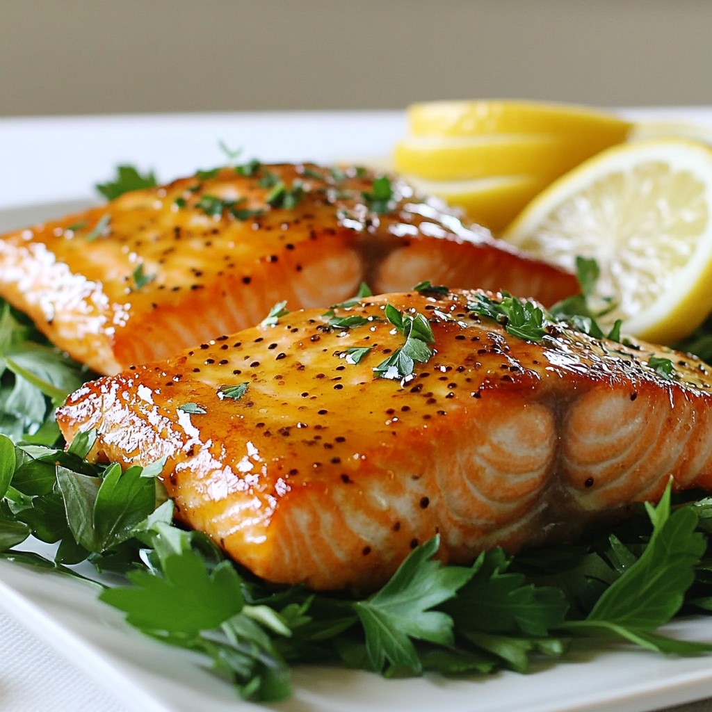Honey Mustard Glazed Salmon Tasty and Simple Recipe