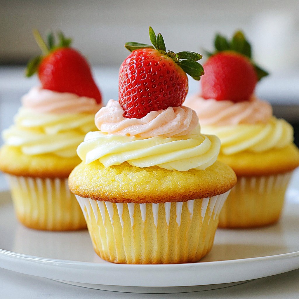 Strawberry Lemonade Cupcakes Tasty and Refreshing Treat