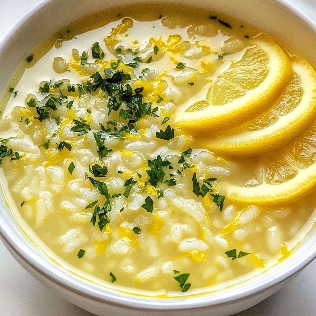 Greek Lemon Rice Soup Simple and Healthy Dish