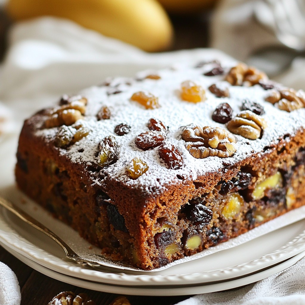 Old-Fashioned Dark Fruitcake Rich and Flavorful Delight