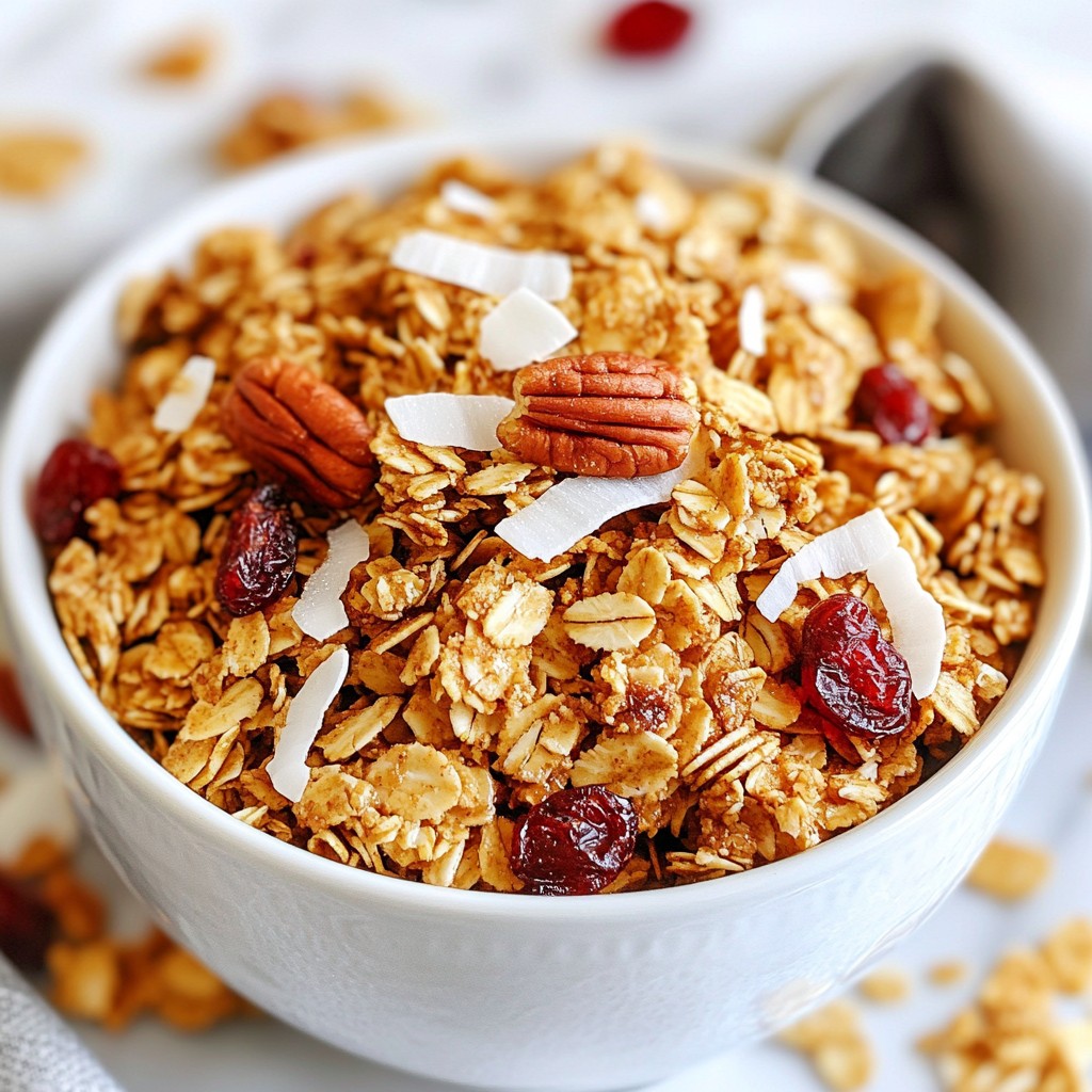 Vegan Maple Pecan Granola Crunchy and Delicious Snack