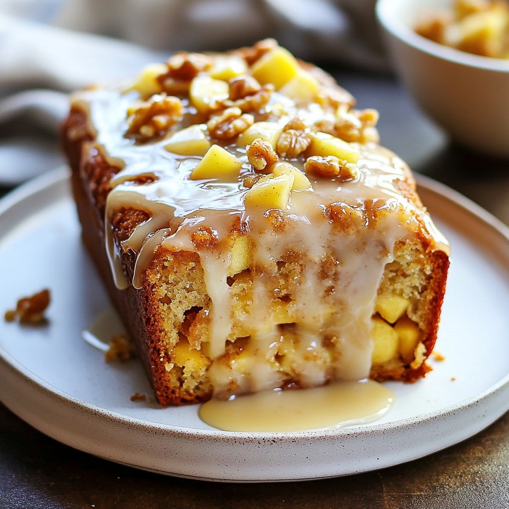 Maple Glazed Apple Fritter Bread Simple and Delicious