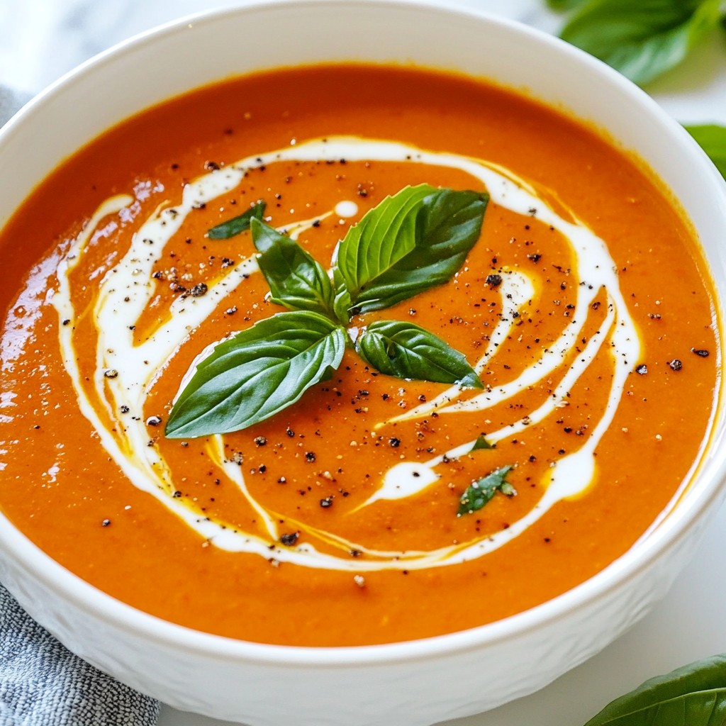 Creamy Roasted Tomato Soup Savory and Satisfying Meal