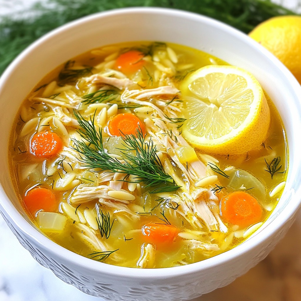 Greek Lemon Chicken Soup Flavorful and Comforting Meal