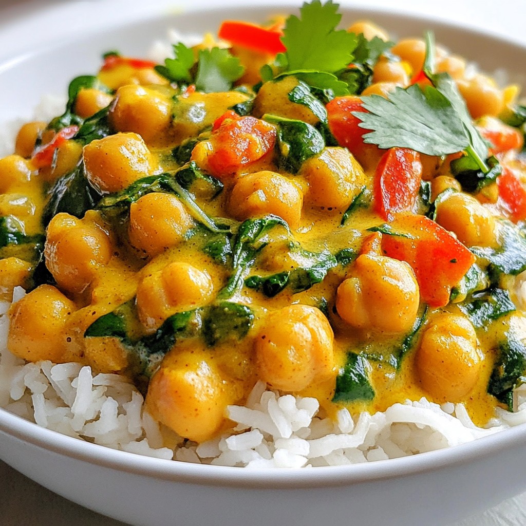 Coconut Curry Chickpeas Flavorful Plant-Based Dish