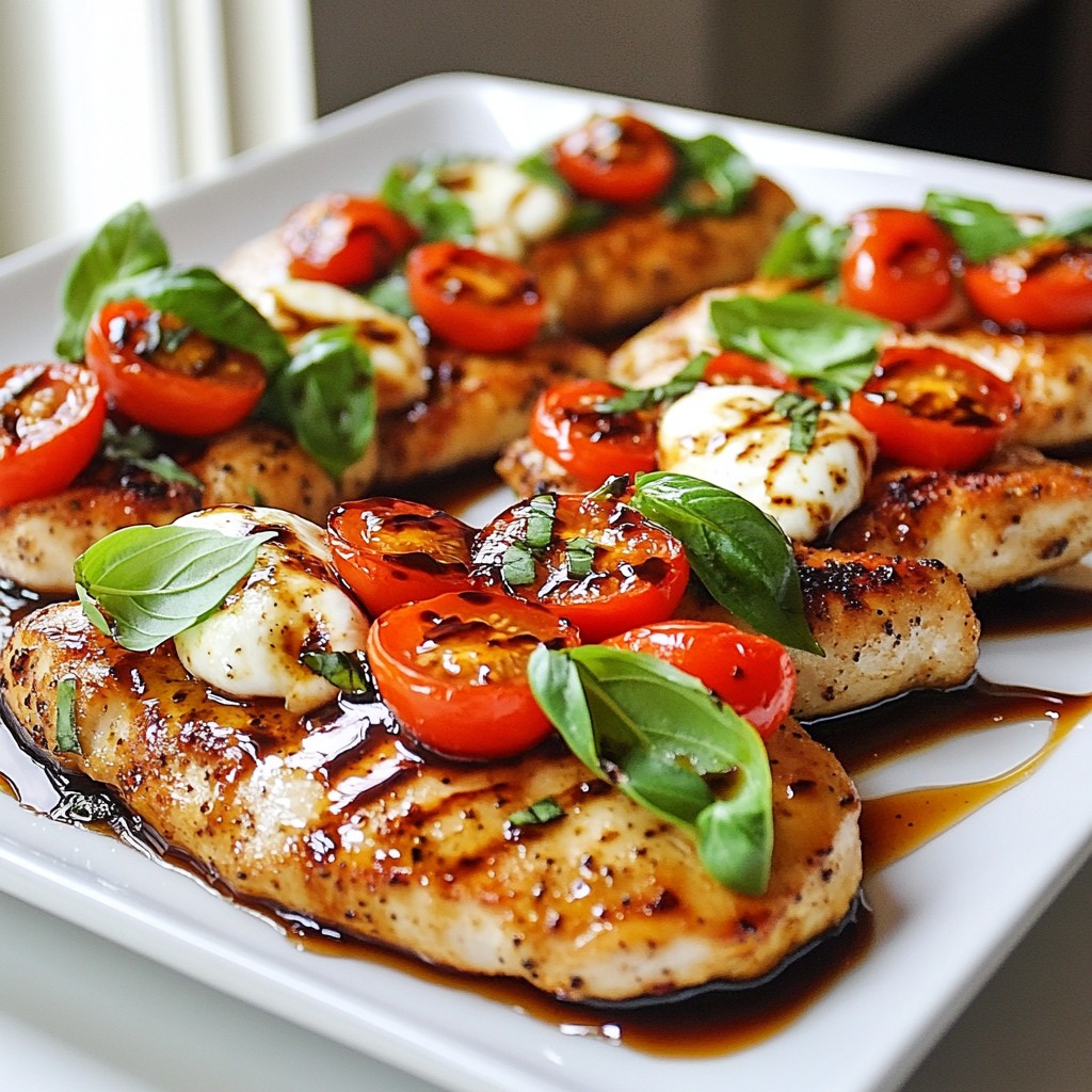 Balsamic Glazed Caprese Chicken Savory and Flavorful Dish