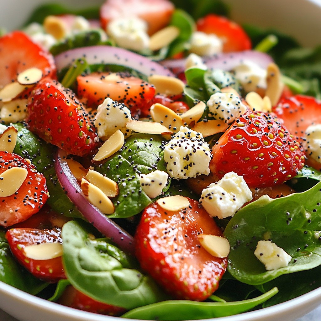 Strawberry Spinach Poppy Seed Salad Fresh Delight