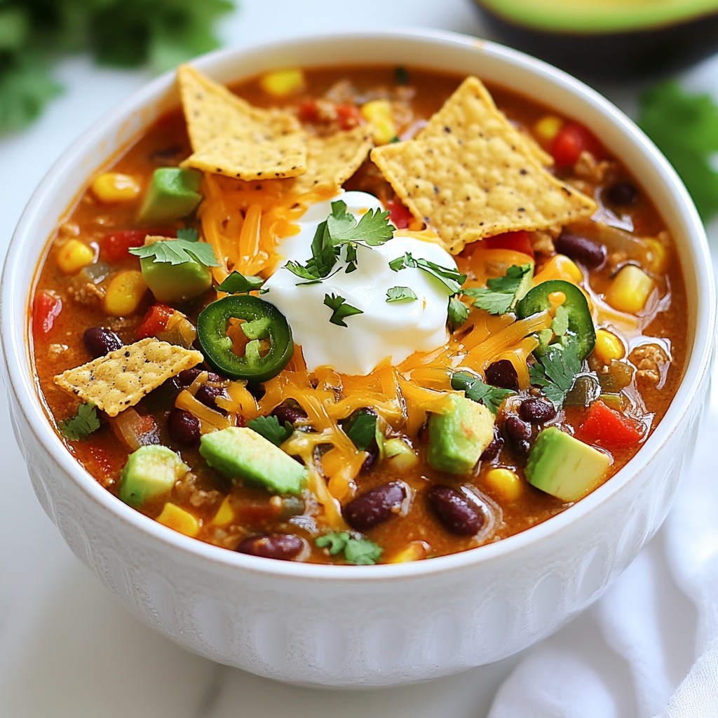 Loaded Nacho Soup Hearty and Flavorful Dish