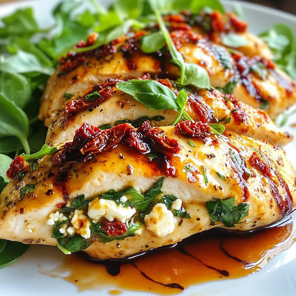 Sun Dried Tomato Feta Stuffed Chicken Delight