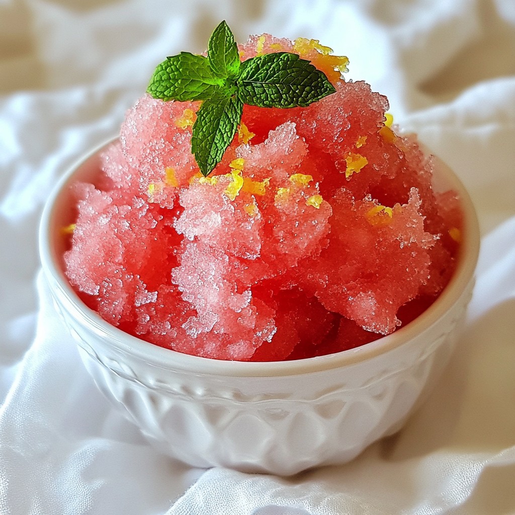 Sparkling Rose Watermelon Granita Refreshing Delight