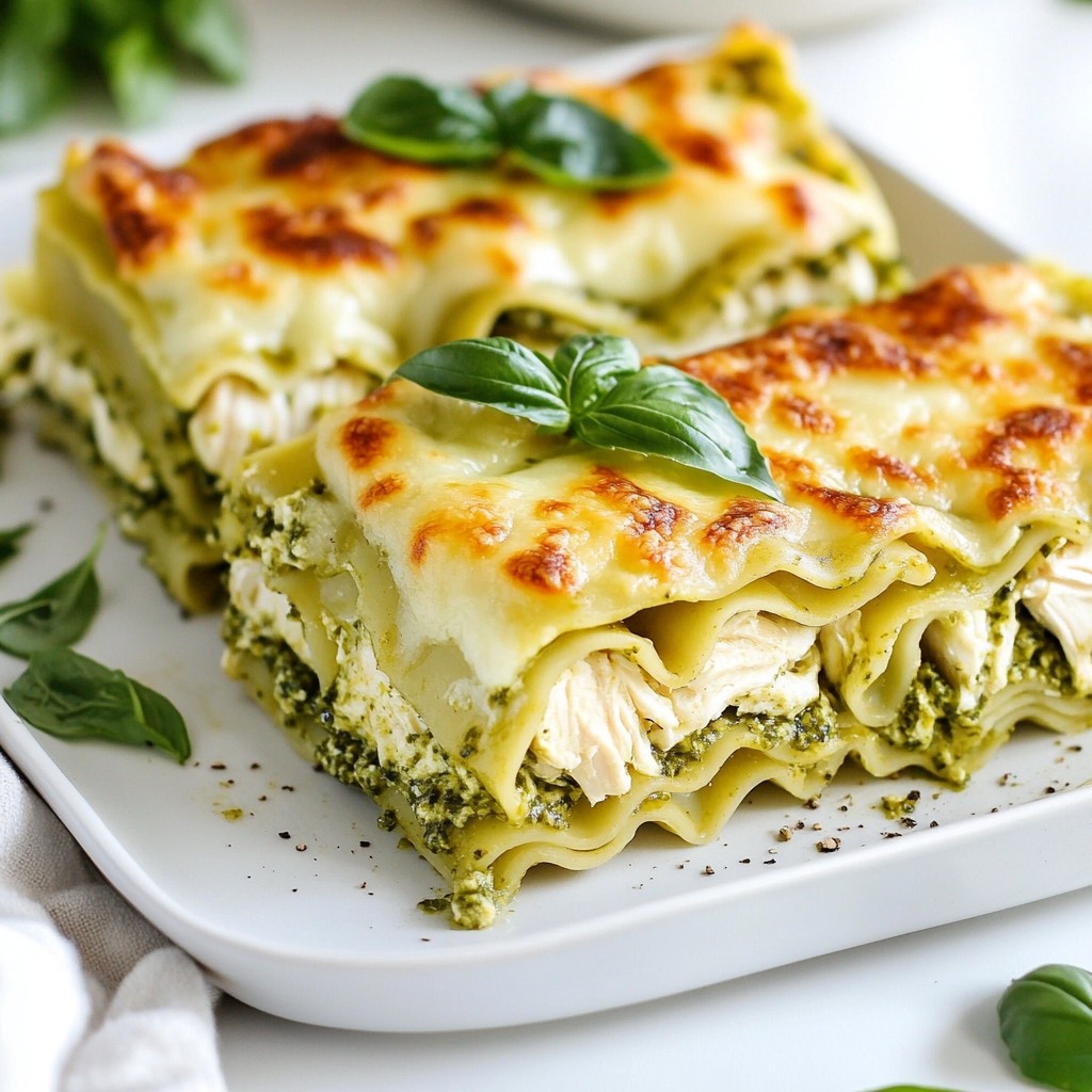 Creamy Pesto Chicken Lasagna Roll Ups Delightful Dish