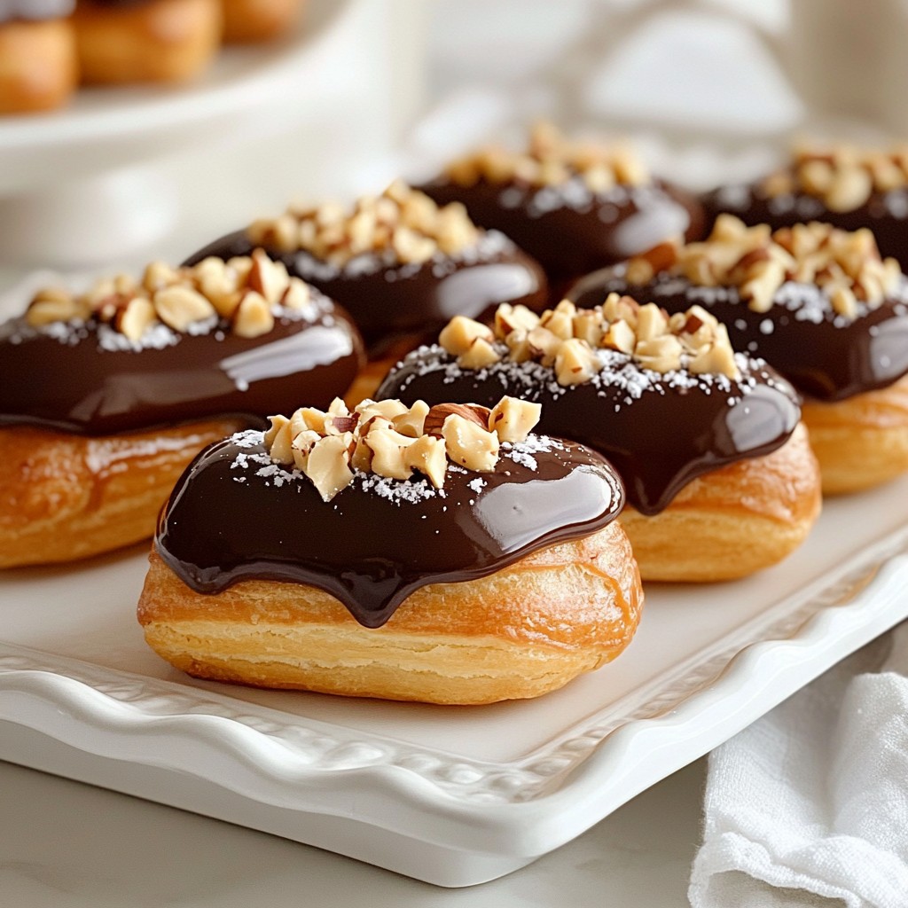 Chocolate Hazelnut Éclairs Delightful Dessert Recipe