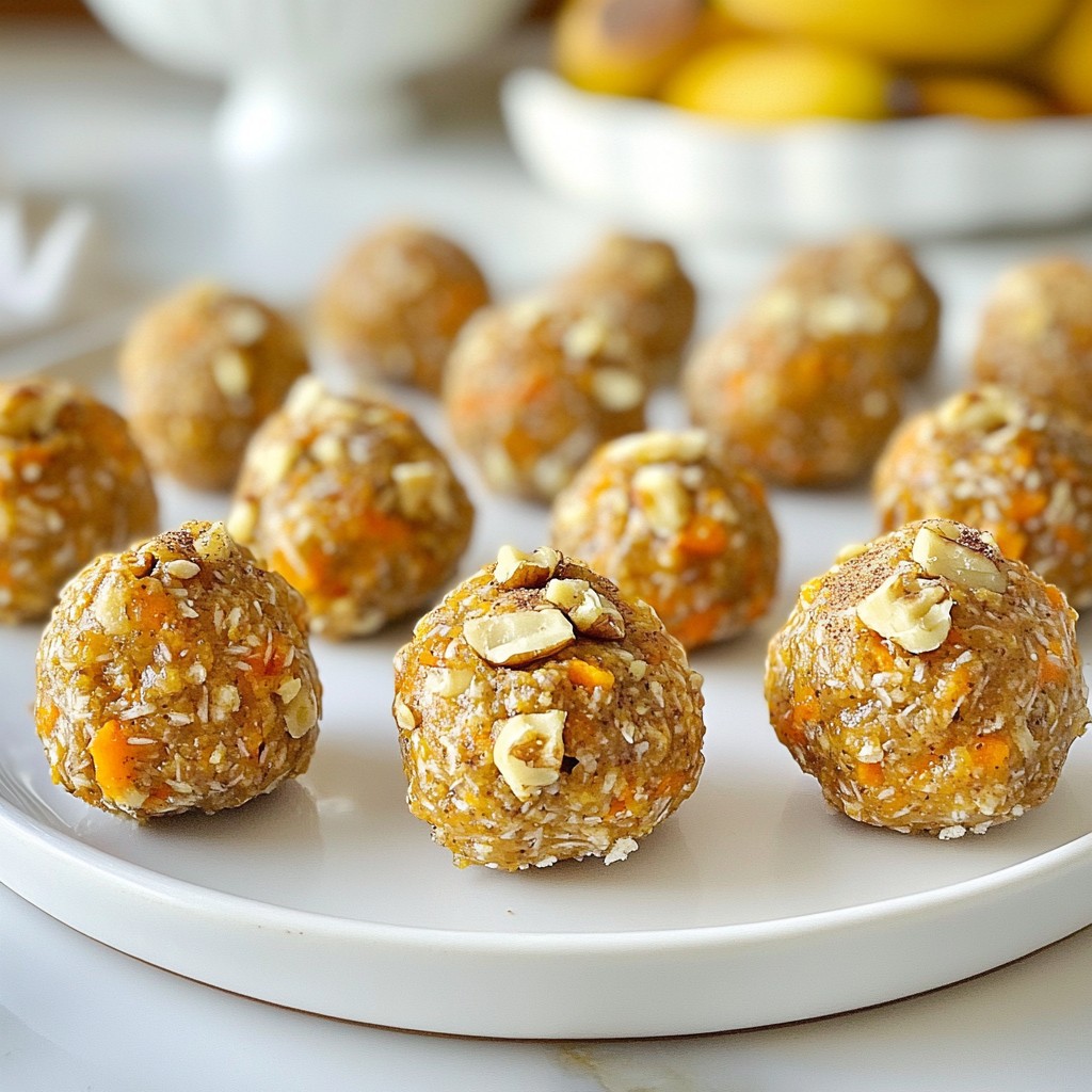 Carrot Cake Energy Bites Healthy Snack Recipe