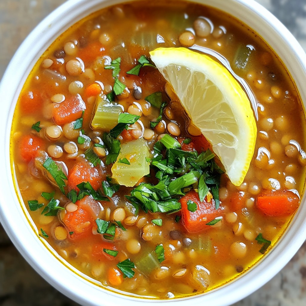 Mediterranean Lentil Soup Flavorful and Nutritious Dish