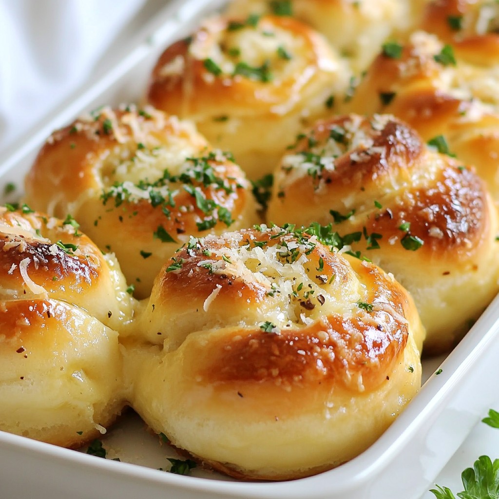 Garlic Parmesan Knotted Rolls Flavorful and Easy Treat