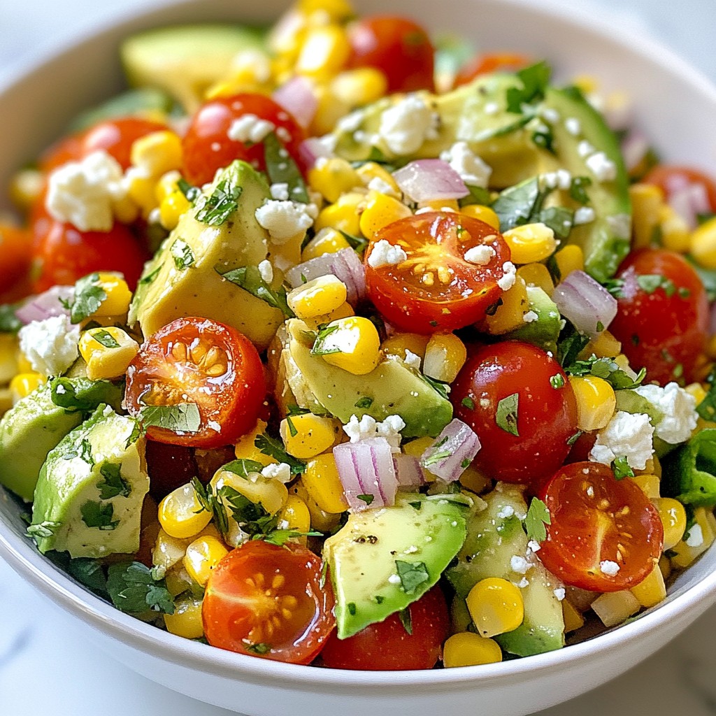 Avocado Corn Tomato Salad Fresh and Tasty Delight